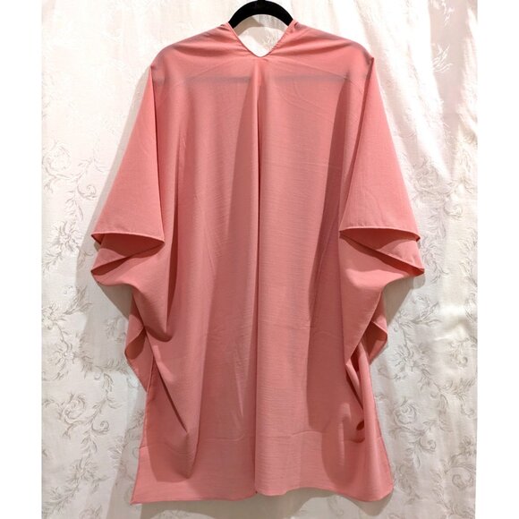 Chiffon Shawl Poncho Caftan Coverup OS Flowy Breezy Lightweight Boho Lagenlook - Picture 2 of 3